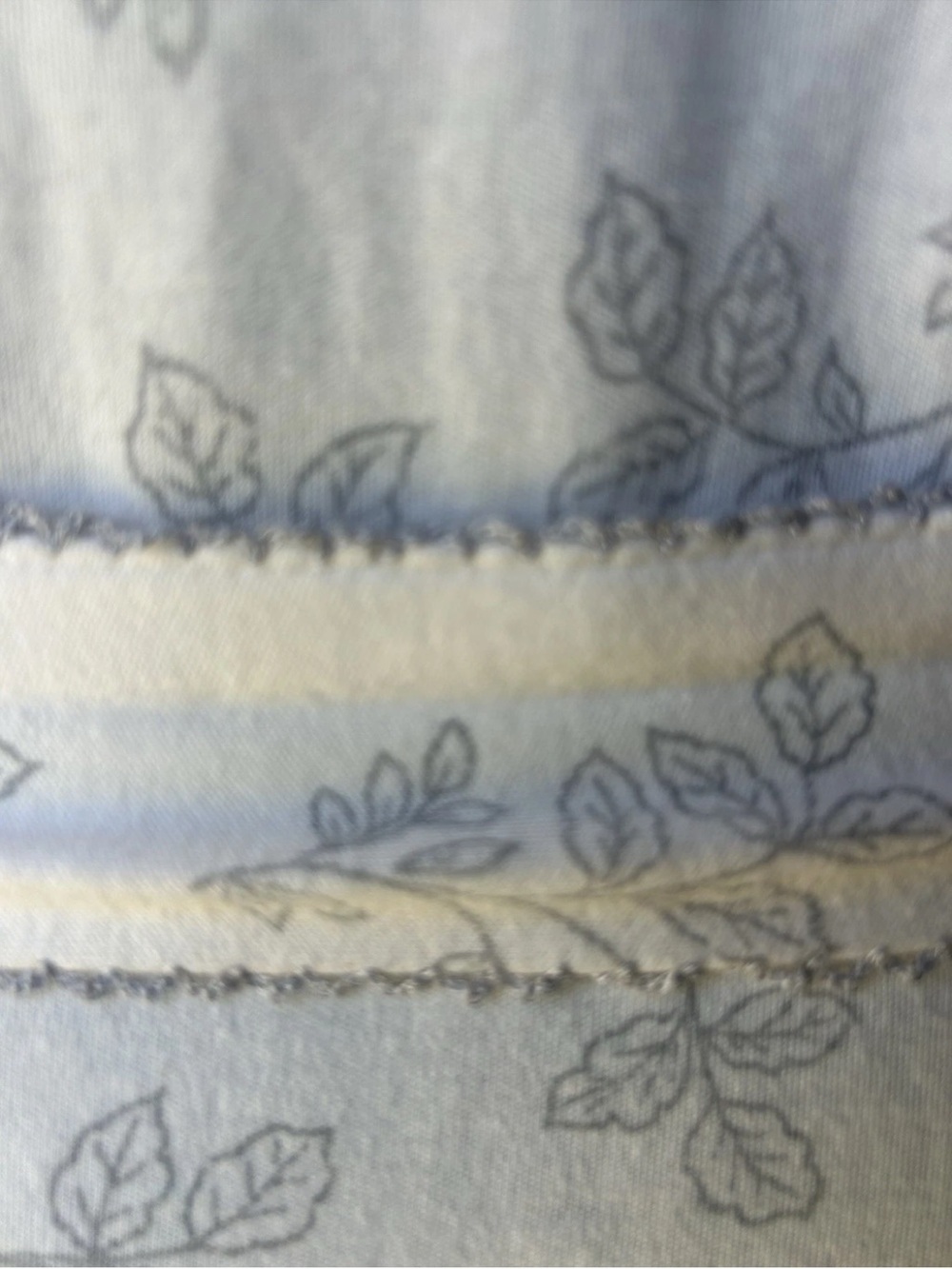 LIZ CLAIBORNE 100% Cotton Robe XL 18/20 Ivory Gray Floral Wrap Styling Excellent - Picture 6 of 13